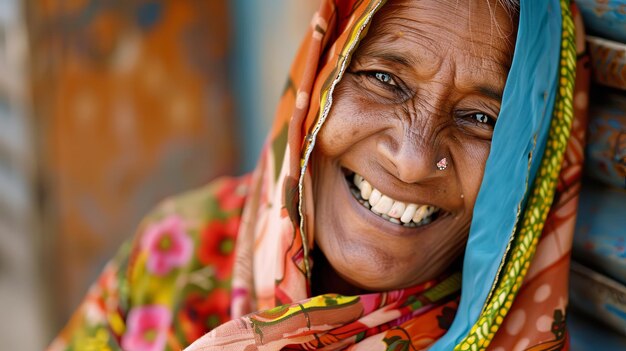 Joyful Woman Smiling