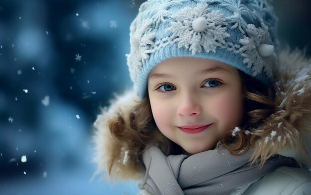 Joyful Youngster in Snow Clothes