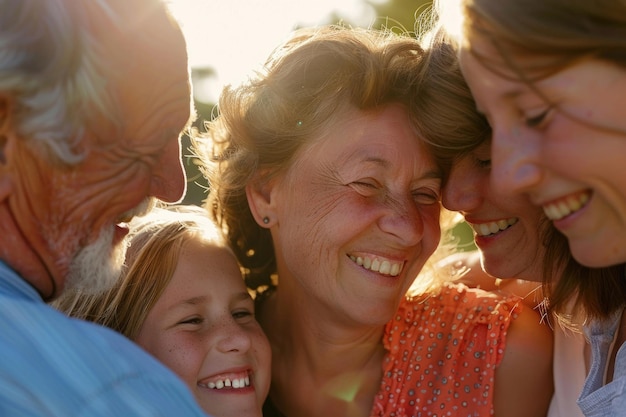 Joyous moments among family members emphasizing the value of personal connections