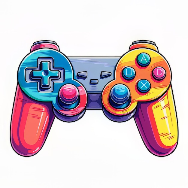 Photo joystick gamepad isolated on a white background vector illustration