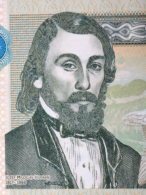 Jozef Miloslav Hurban a portrait from Slovak money