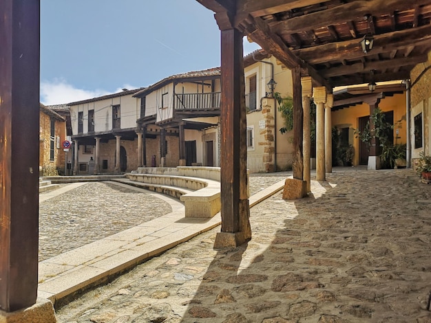 Juan de Austria square in Cuacos de Yuste province of Caceres