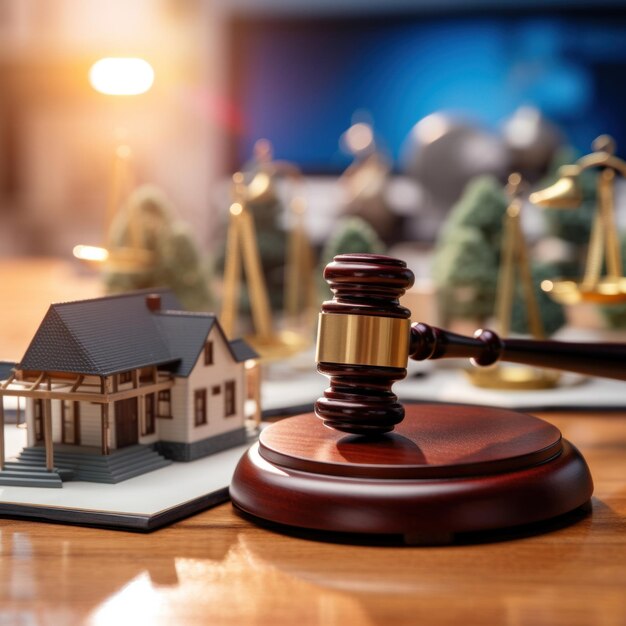 A judge auction and real estate concept Real estate law