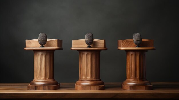 Photo judge gavel on wooden table background