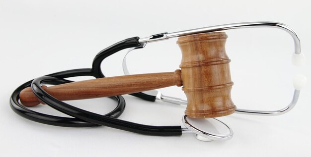 Judge's Gavel and stethoscope