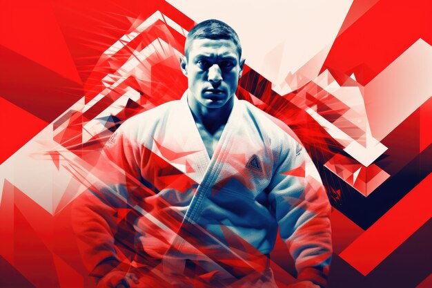 Judo atleet sport concept poster