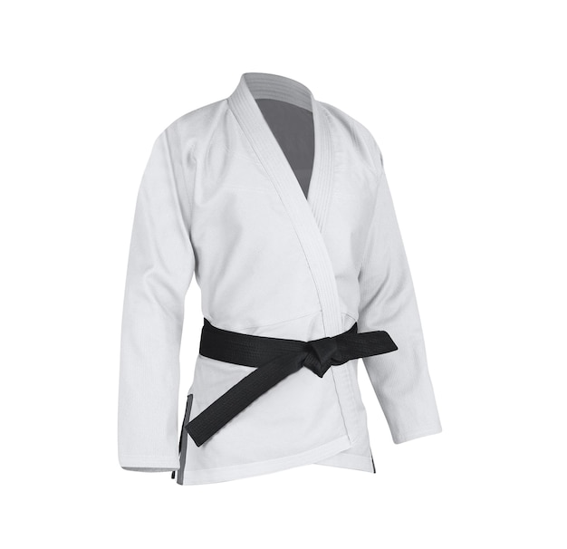 Photo judogi with black belt