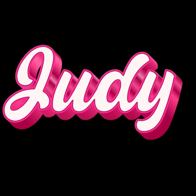 Foto judy tipografia design 3d rosa nero bianco fotografia di sfondo jpg