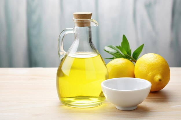 A jug of distilled water with essential oils