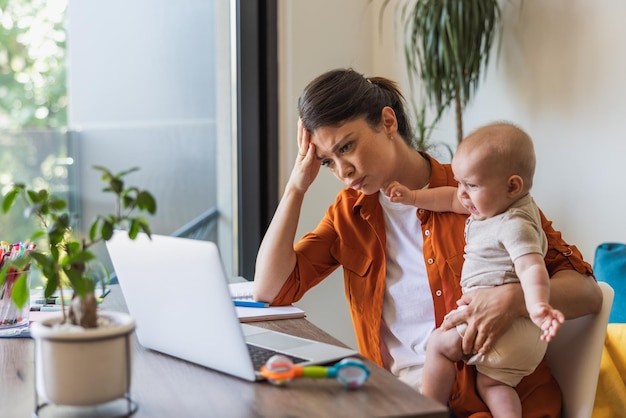 Photo juggling work and family leaves her frazzled and frustrated.