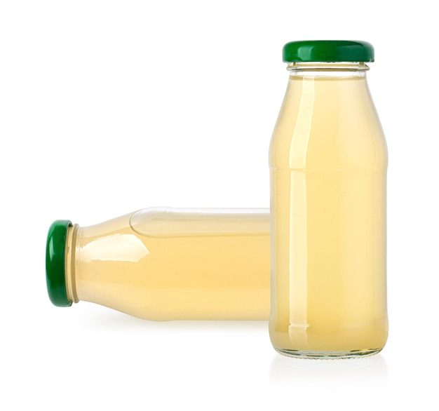 Juice bottles isolated on a white background