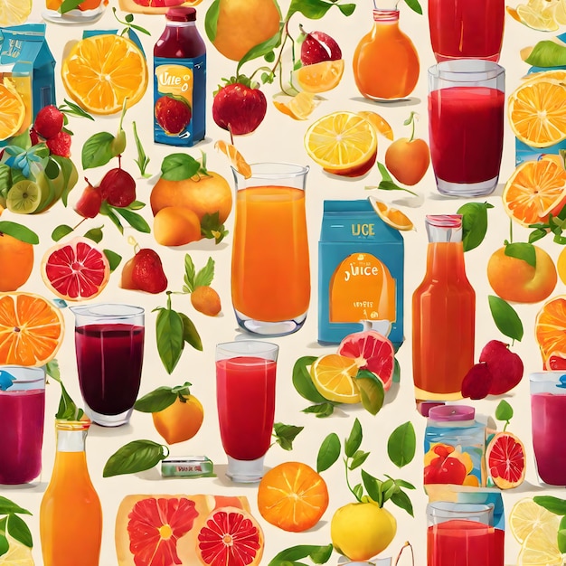 Photo juice fruits background very cool