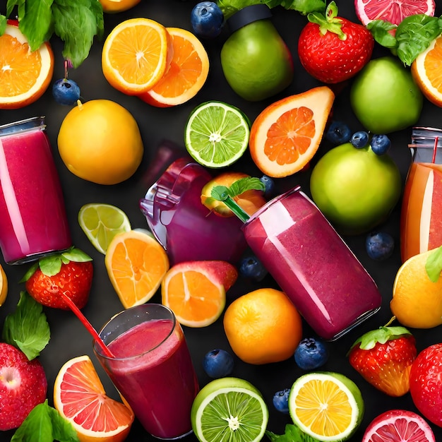 Juice fruits background very cool