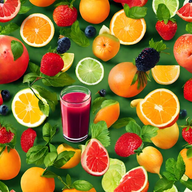 Juice fruits background very cool