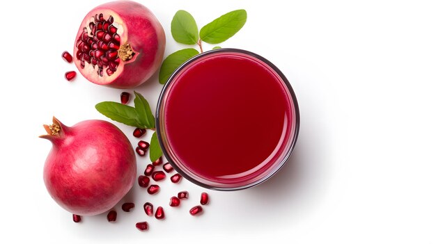 juice in glass cup isolated on white top