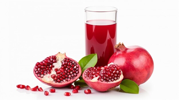 juice in glass cup isolated on white top