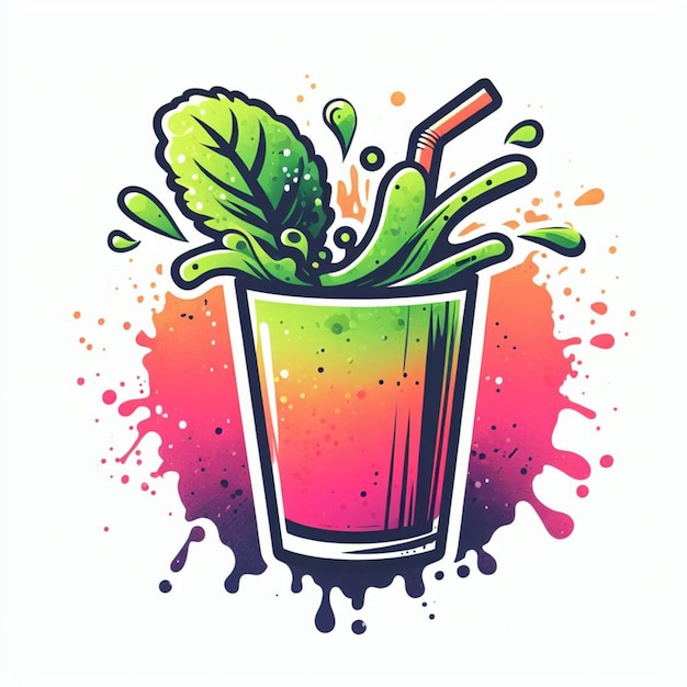 Photo juice illustration logo