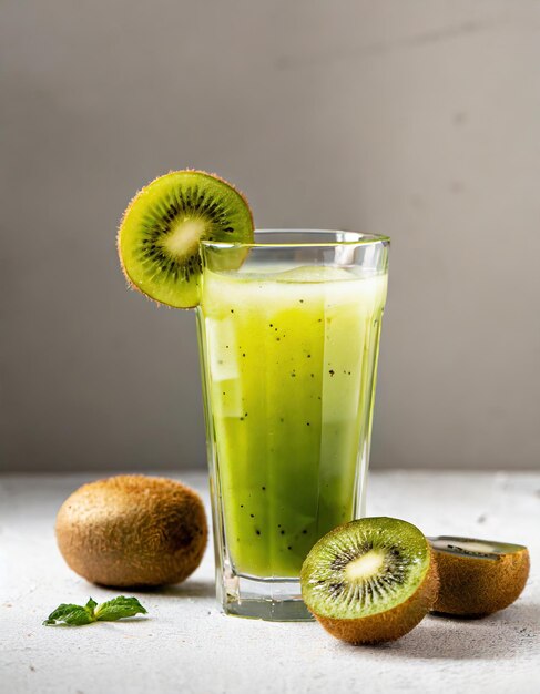 Photo juice kiwi in glass