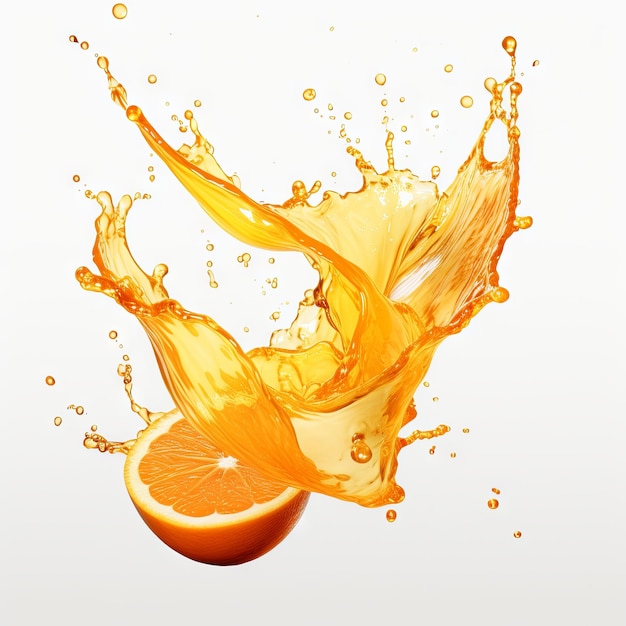 Juice splash isolated on White Background