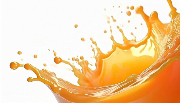 juice splash on a white background