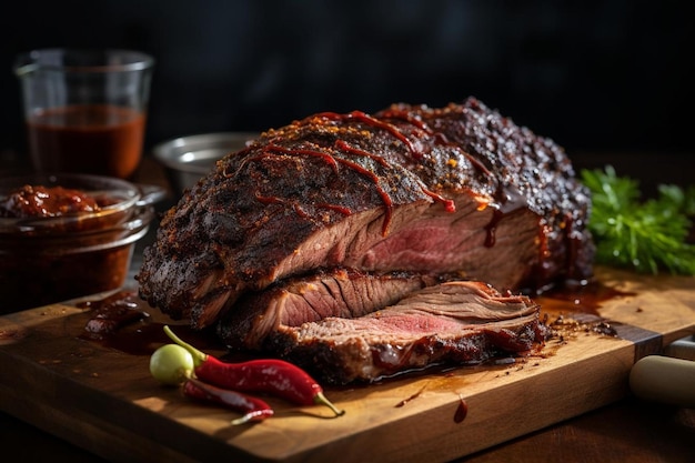 Photo juicy bbq brisket bonanza