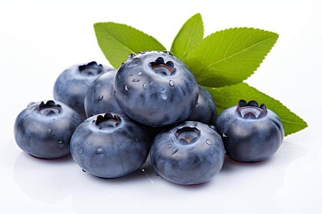 Juicy Blueberries on White Background Natures Best Best Blueberry image photography