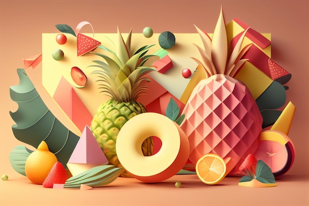 Juicy bright stylized illustration