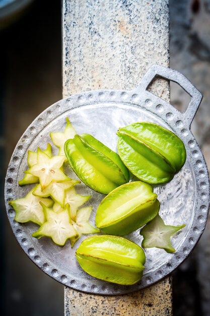 Juicy Cannon on a metal plate on a rustic background