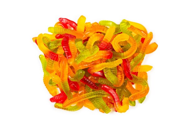 Juicy colorful jelly sweets Gummy candies Snakes