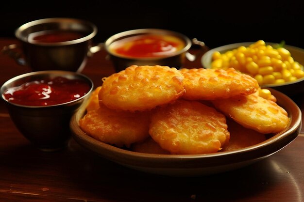 Juicy Corn Kachori Indian traditional fried food kachori picture photography