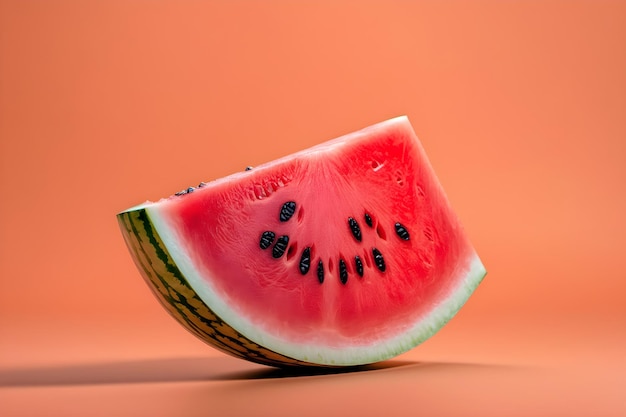 Juicy delight vibrant slice of watermelon on a bold background