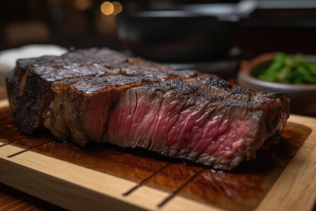 A juicy and flavorful wagyu steak seared to perfection