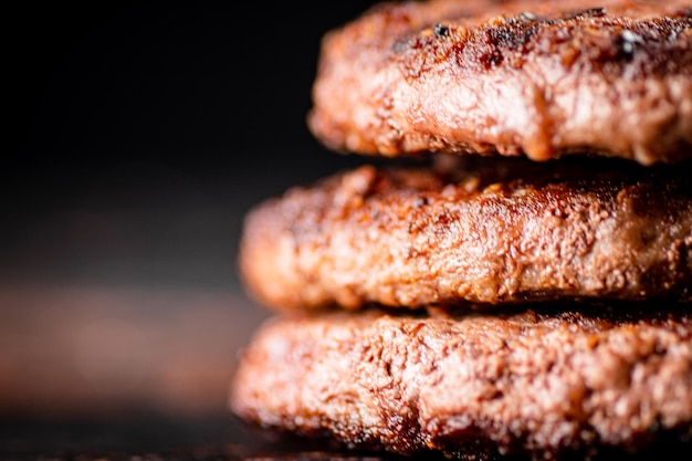 Juicy grilled burger on the table