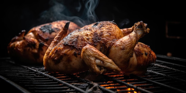 Juicy Grilled Chicken on the Barbecue Grill