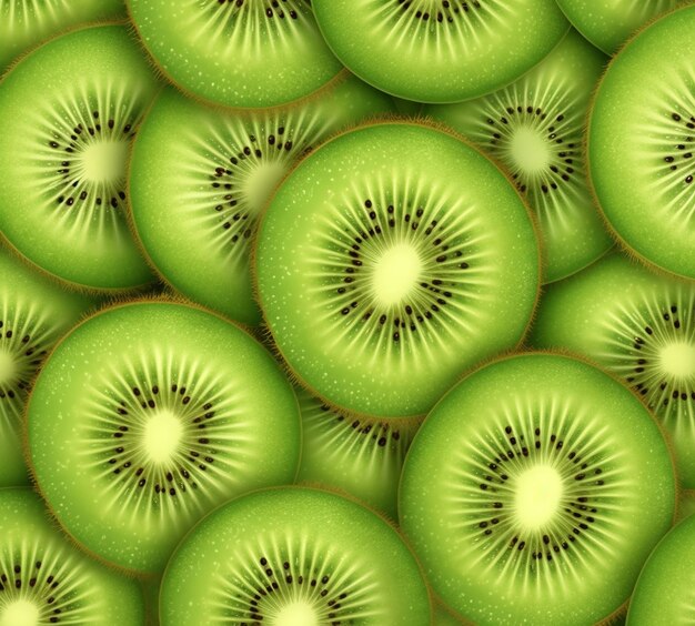 Foto juicy kiwi delights vibrante achtergronden en frisse fruitbeelden