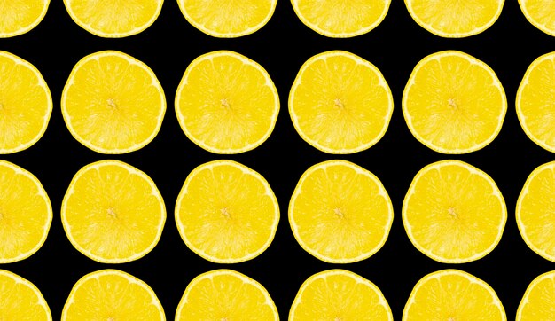 Photo juicy lemon slices lemon slices isolated on black background background image