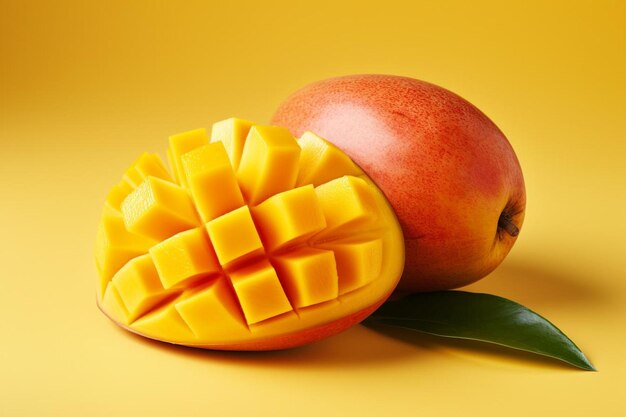 Juicy Mango Isolated on Bright White Mango picture photography