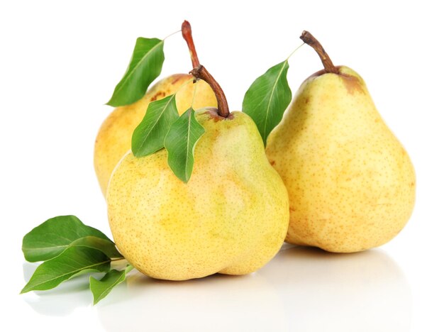 Juicy pears isolated on white