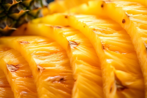 Juicy pineapple macro close-up Generatieve AI