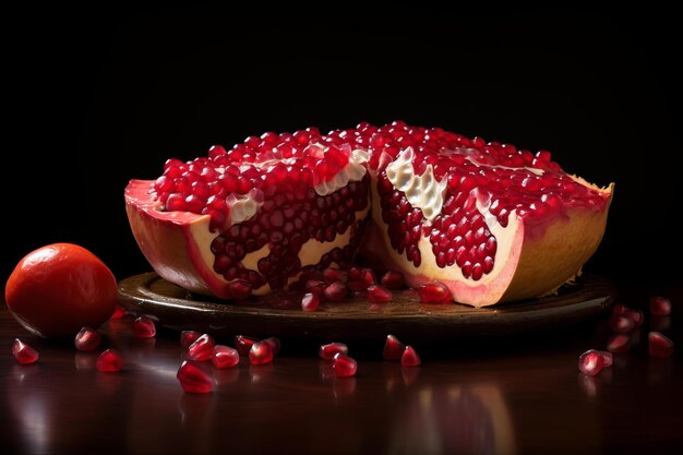 Juicy Pomegranate slice Generate Ai