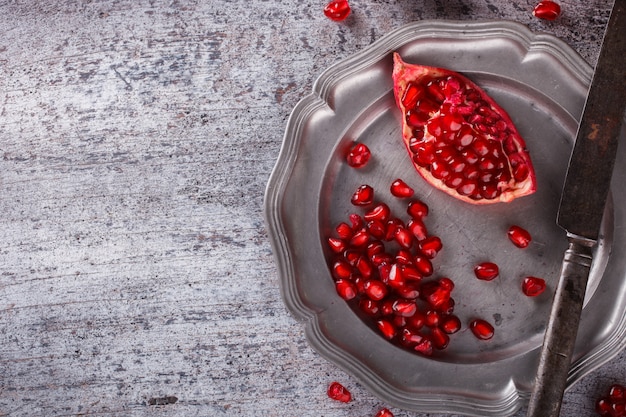 Juicy pomegranates,whole a