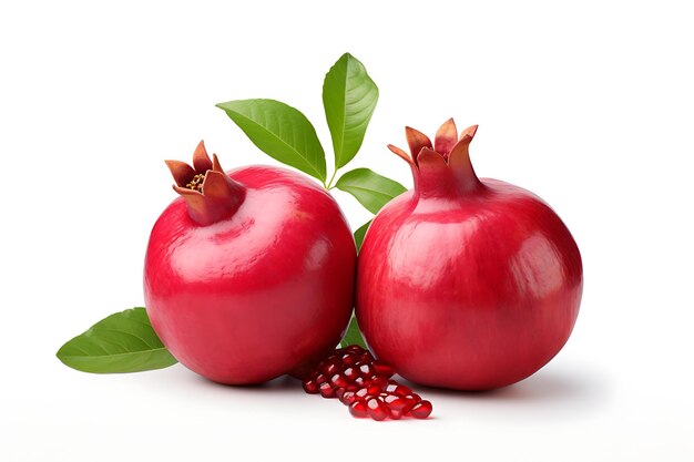 A juicy red pomegranate realistic photo