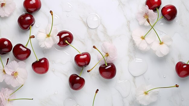 Juicy ripe cherry background