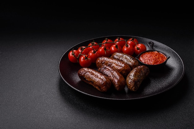 塩味のスパイスとハーブのジューシーなソーセージ