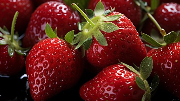 Juicy Strawberries CloseUp