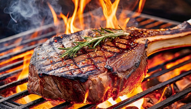 Foto juicy tbone beef steak per venditori di bistecca di manzo per menu di ristoranti menu di cibo concetto per rivenditore concetto di cibo sfondo concetto vista superiore