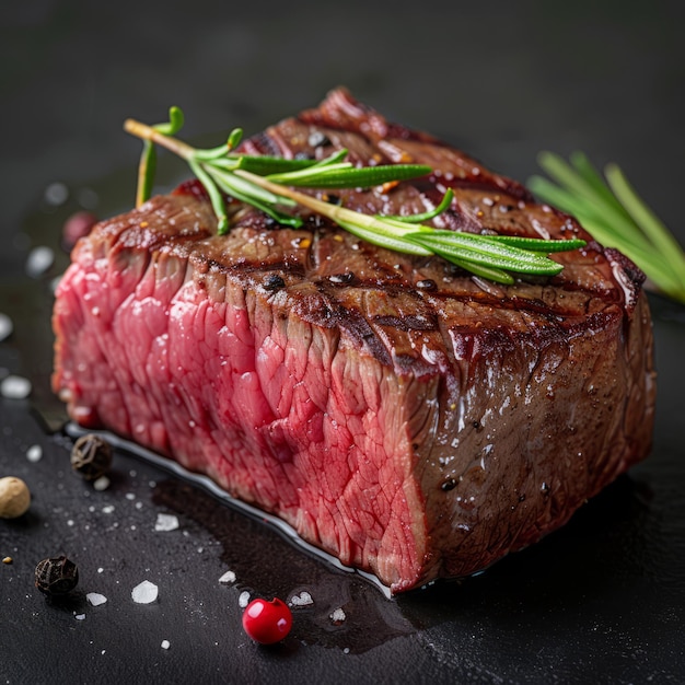 Photo a juicy and tender steak grilled to perfection