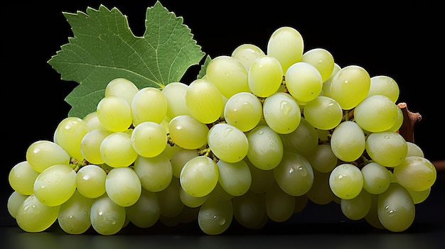 Juicy White Grape Cluster