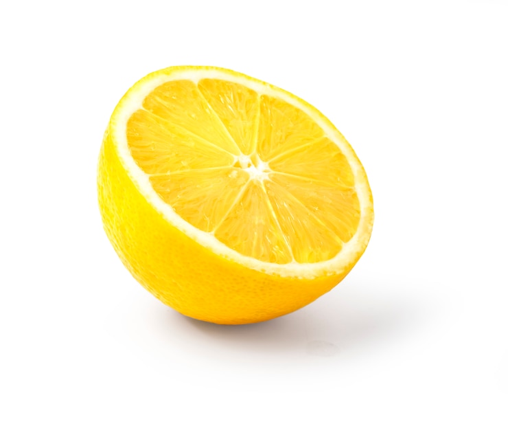 Photo juicy yellow slice of lemon