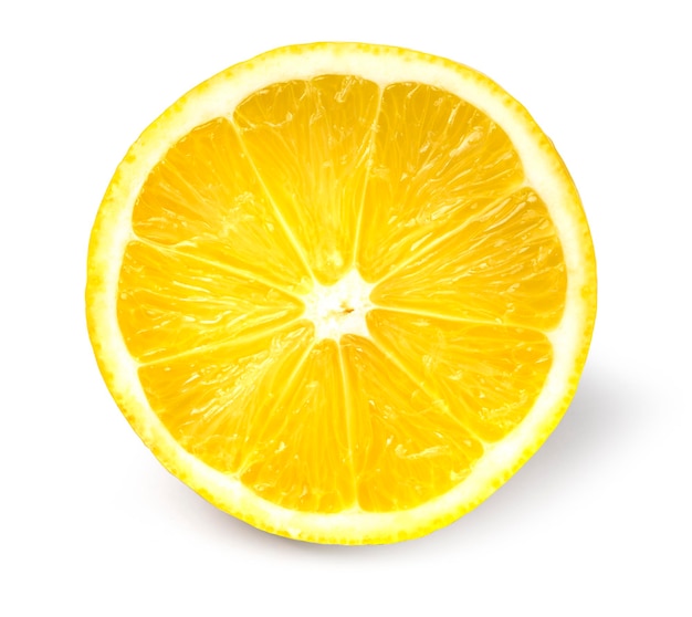 Juicy yellow slice of lemon